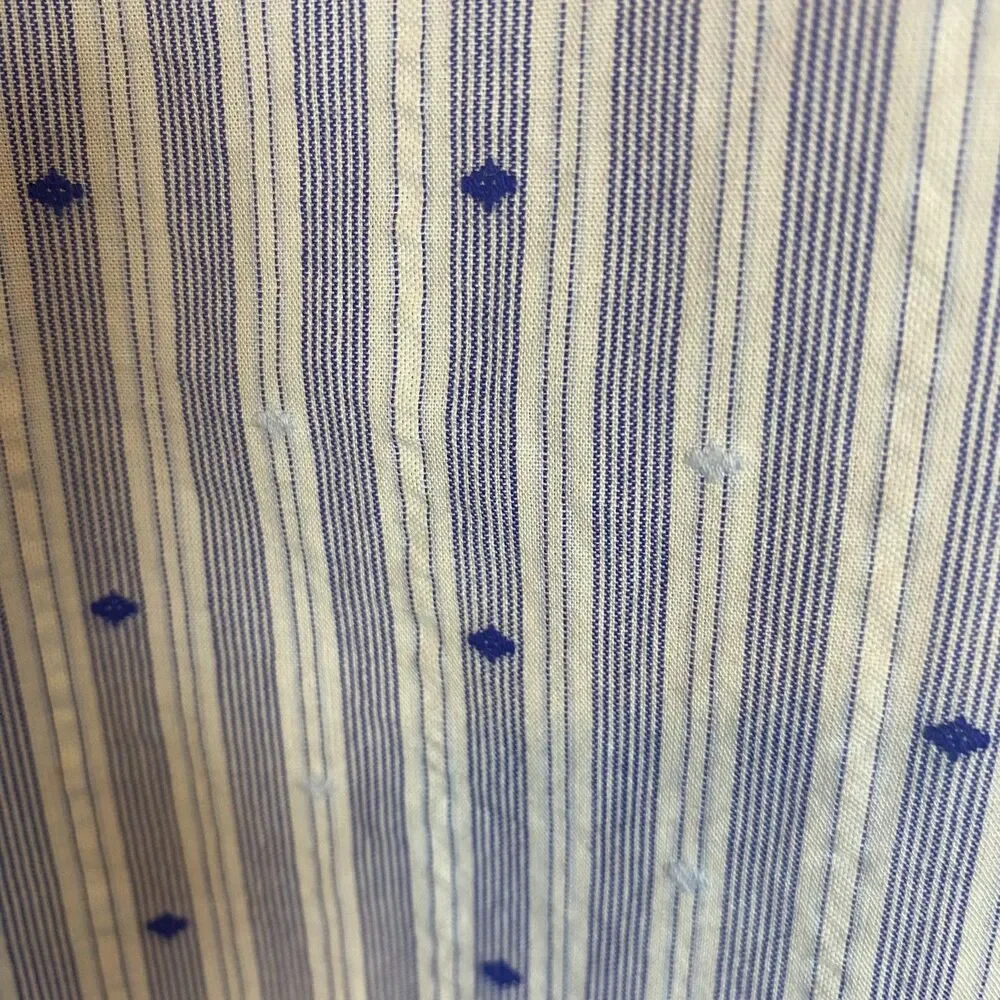 Aerie Off-Duty Poplin Tie Front Pajama Shirt Sz XL Blue Loungewear Streetwear